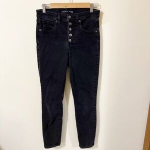 Veronica Beard Jeans Debbie Skinny Ankle Crop Onyx Womens Size 28 Denim